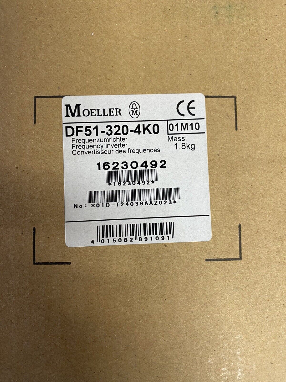 MOELLER DF51-320-4K0 5HP FREQUENCY INVERTER AC DRIVE 230V 20A 3PH NEW In Box