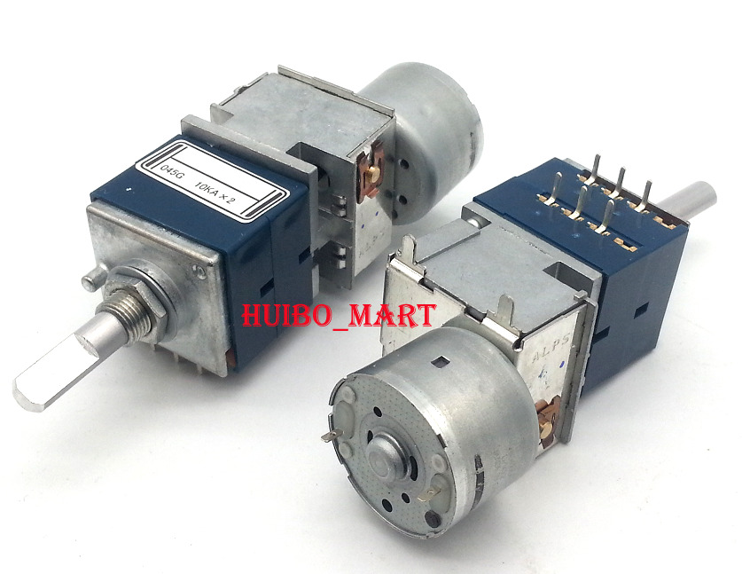 ALPS RK27 Motor Potentiometer Double 5K 10K A50K A100K 6pins HIFI DIY