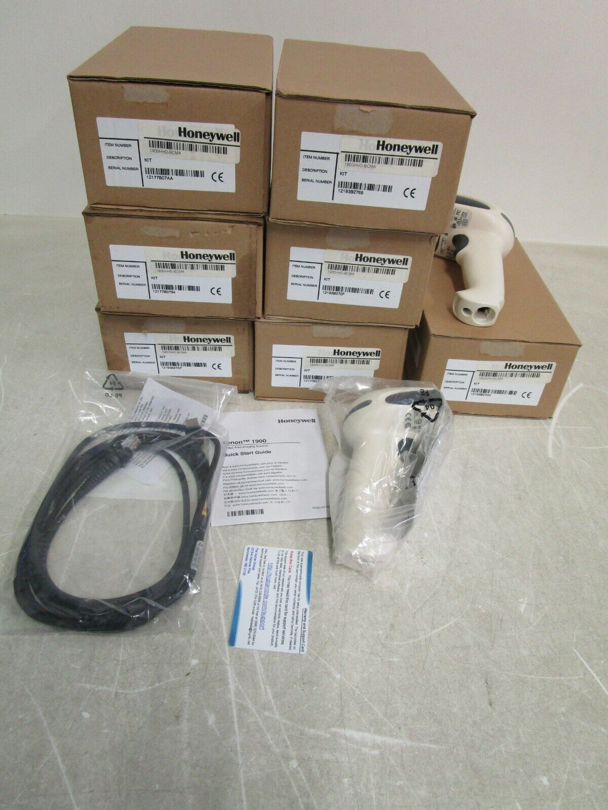 Honeywell Xenon 1900 USB Barcode Scanner Lot of 7 New Open Boxes