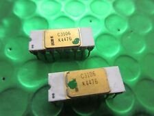 Early Vintage Inte IC  C3106, C3106A DATE CODE 1974 Gold top white Ceramic  picture