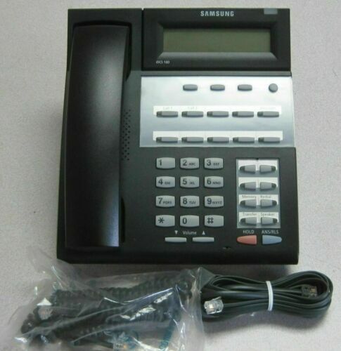 Samsung Falcon iDCS 18D Phone & Stand but NO LABEL COVER Warranty Black Tested