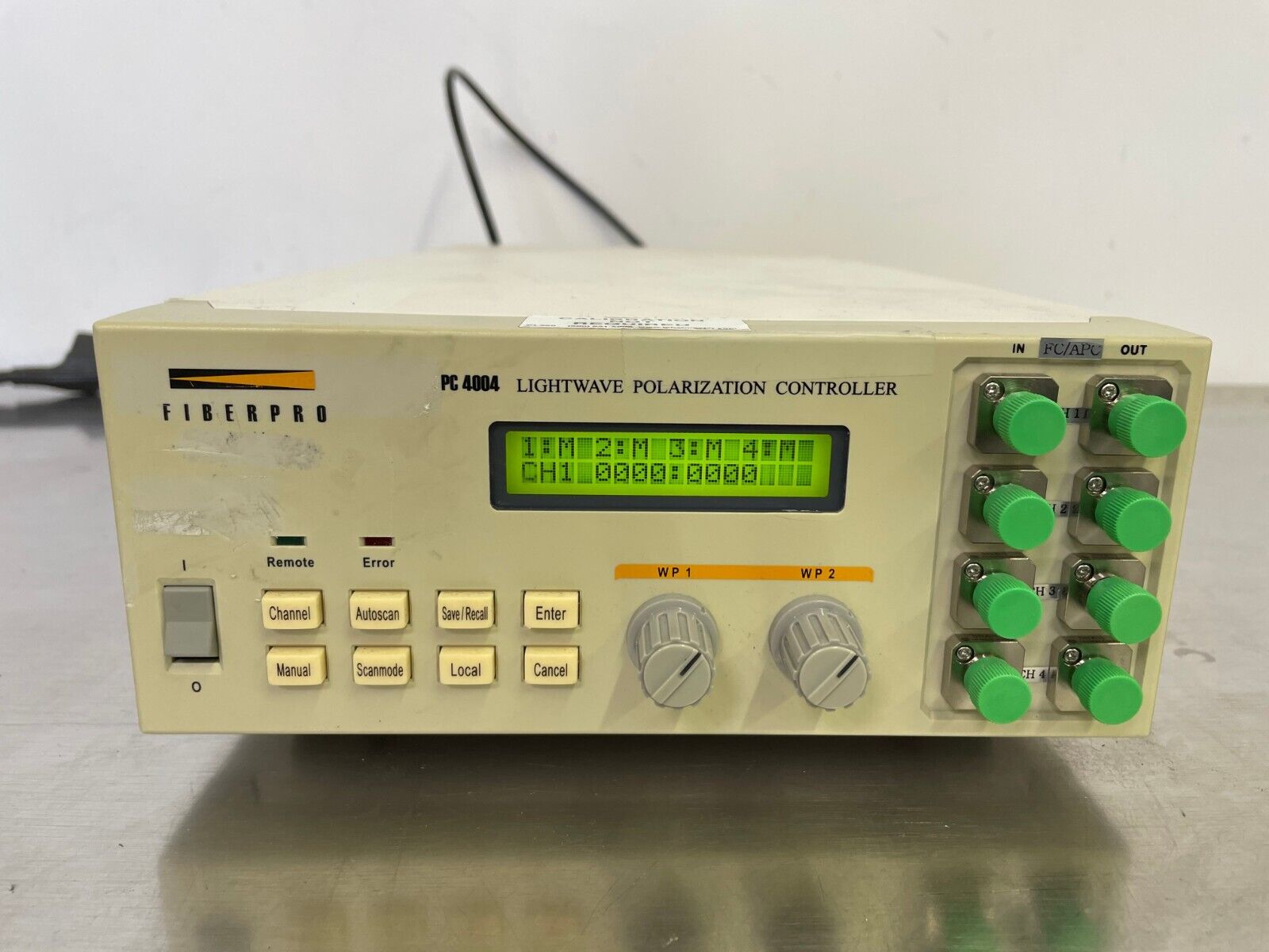 FiberPro PC-4004 Lightwave Polarization Controller PC4004 *Fully Functional*