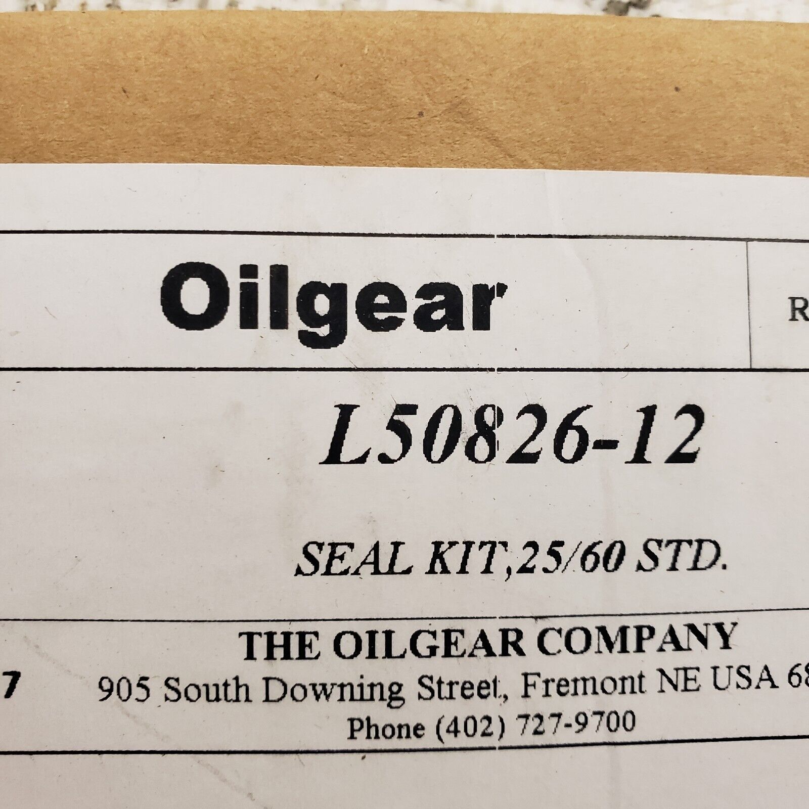 OILGEAR L50826-12 / L5082612 (BRAND NEW)