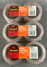 Scotch Long Lasting Storage Packaging Tape 6 Rolls 1.88 Inches x 54.6 Yards New picture