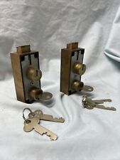 2 Vintage Mosler Diebold M5700 Series Safety Deposit Box Locks with Keys picture