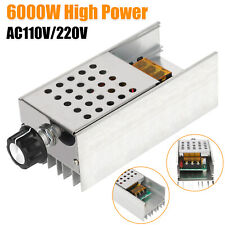 AC 110-220V 6000W SCR Motor Speed Controller Voltage Regulator Dimmer Thermostat picture