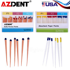 AZDENT Dental Endodontic Gutta Percha Points/Absorbent Paper Points F1 F2 F3 USA picture