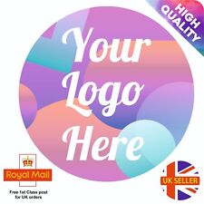 PERSONALISED ROUND LABELS / STICKERS CUSTOM LOGO BUSINESS SHIPPING STICKERS picture