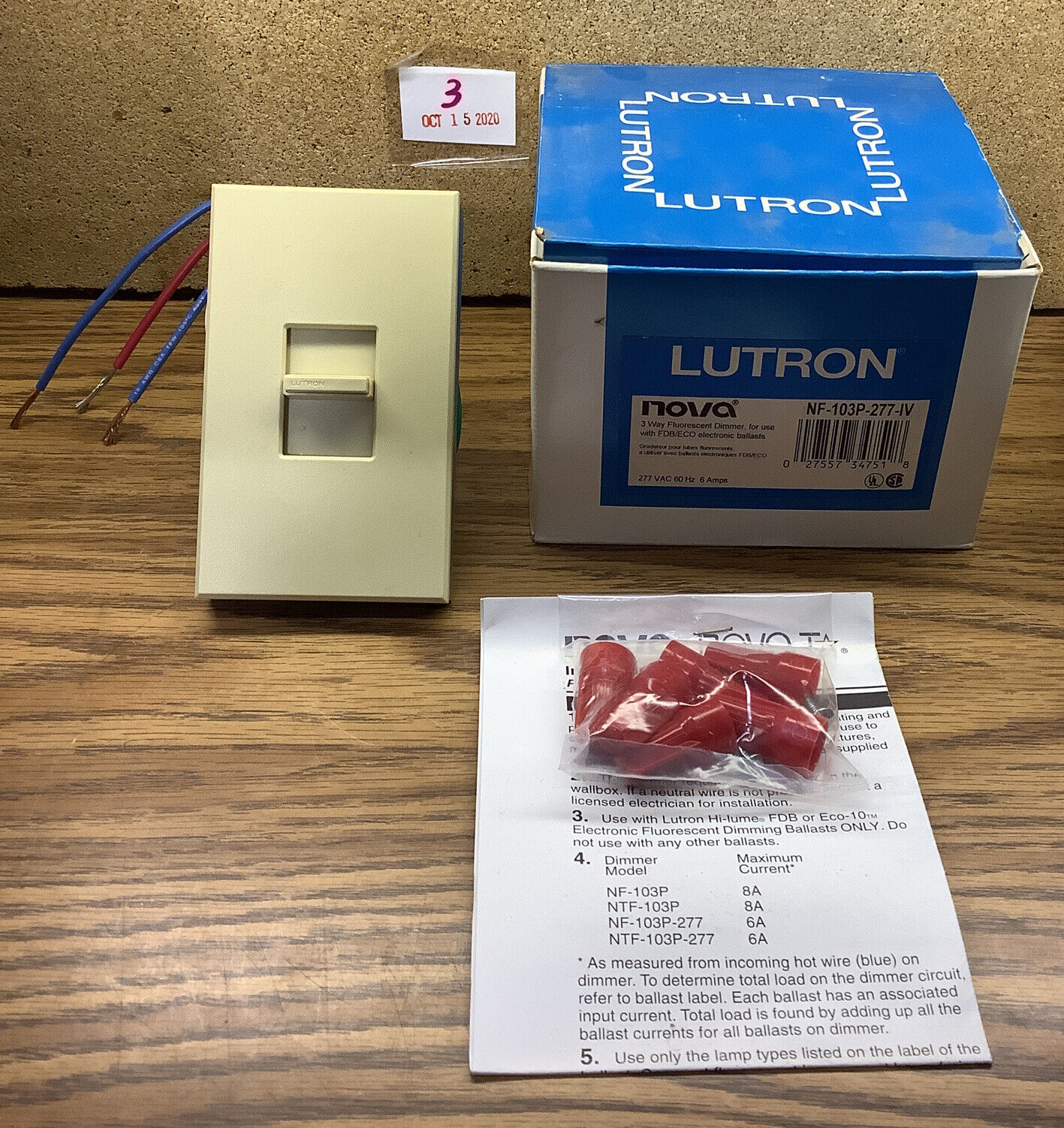 LUTRON NF-103P-277-IV / NF103P277IV