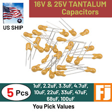 5 Pcs | 16V, 25V | Radial TANTALUM Capacitor | You Pick Value | US SHIP picture