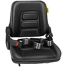 VEVOR Universal Forklift Tractor Seat Mower PVC Adjustable Backrest Safety Belt picture
