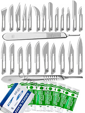 100 Sterile Surgical Blades with FREE Scalpel Knife Handle Medical Dental Tools picture