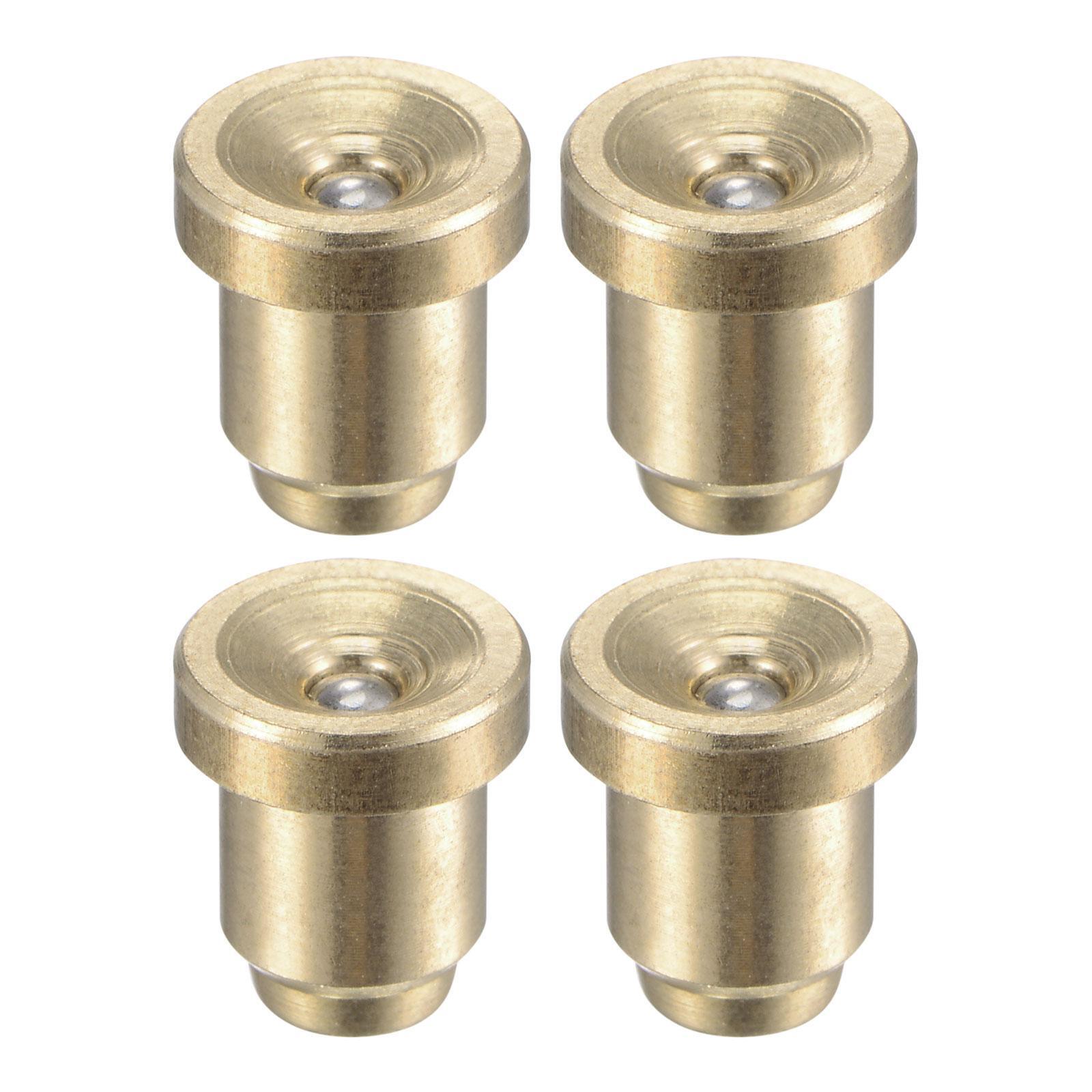 4pcs Brass Push Button Flange Grease Oil Cup 6mm Ball Oiler for Lubrication