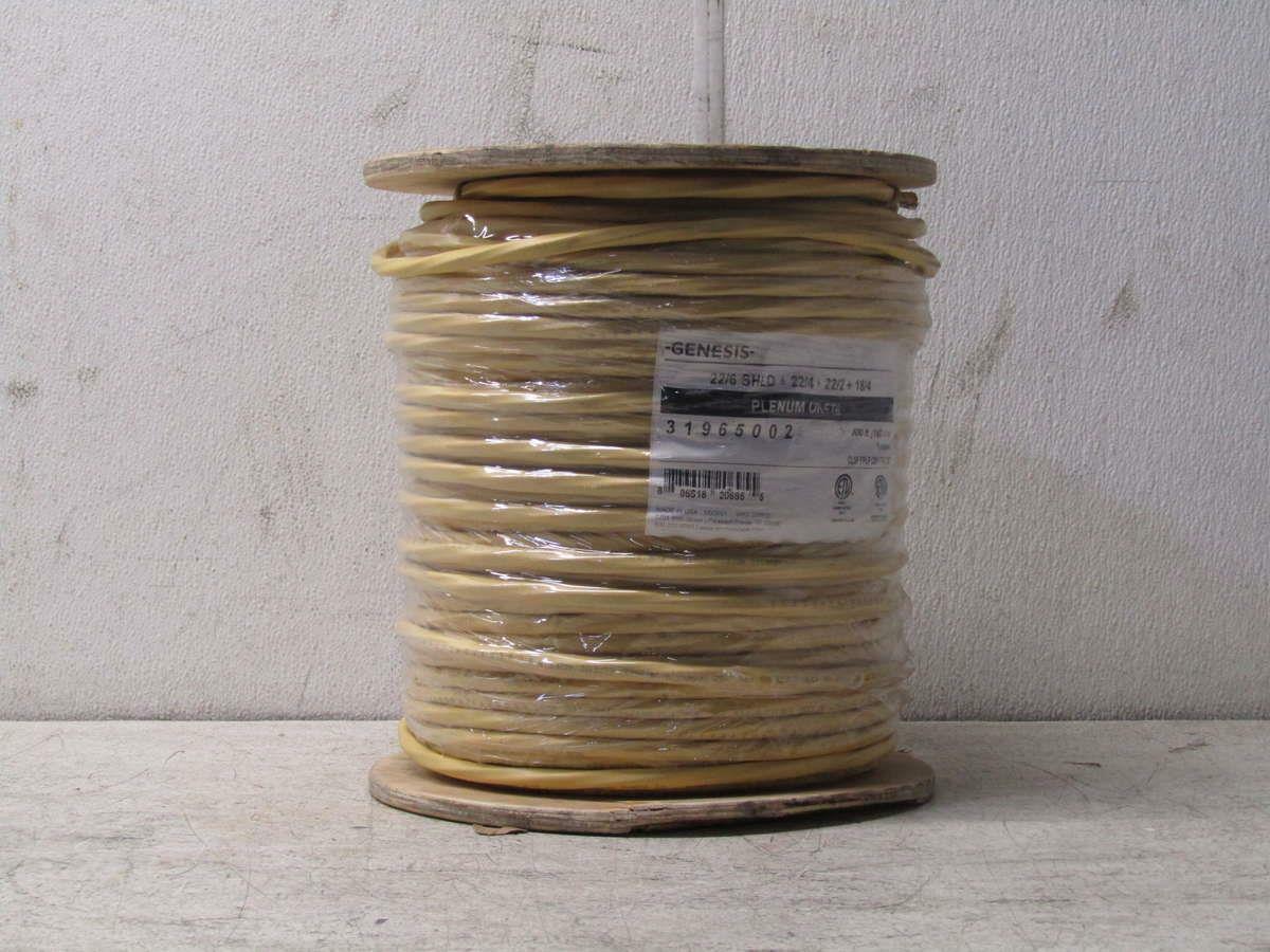 Genesis 31965002 Access Control Cable 22/6SHLD 18/4 22/4 22/2 Yellow 500ft/Reel