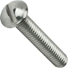 8-32 Round Head Machine Screws Slotted Drive Stainless Steel All Lengths picture