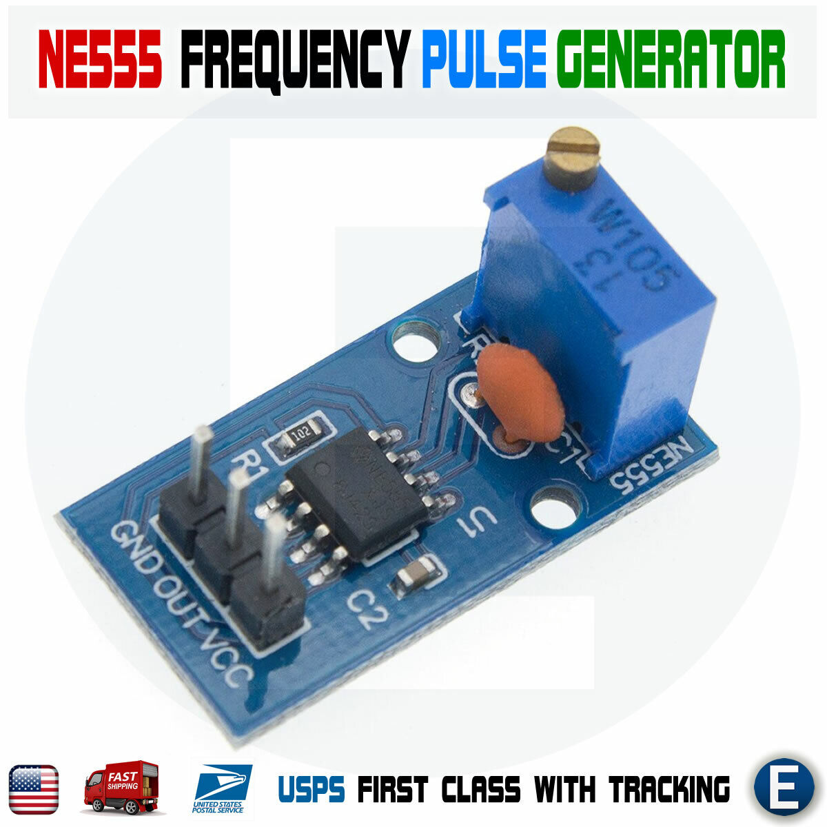 NE555 Duty Cycle Pulse Frequency Adjustable Square Wave Generator Module