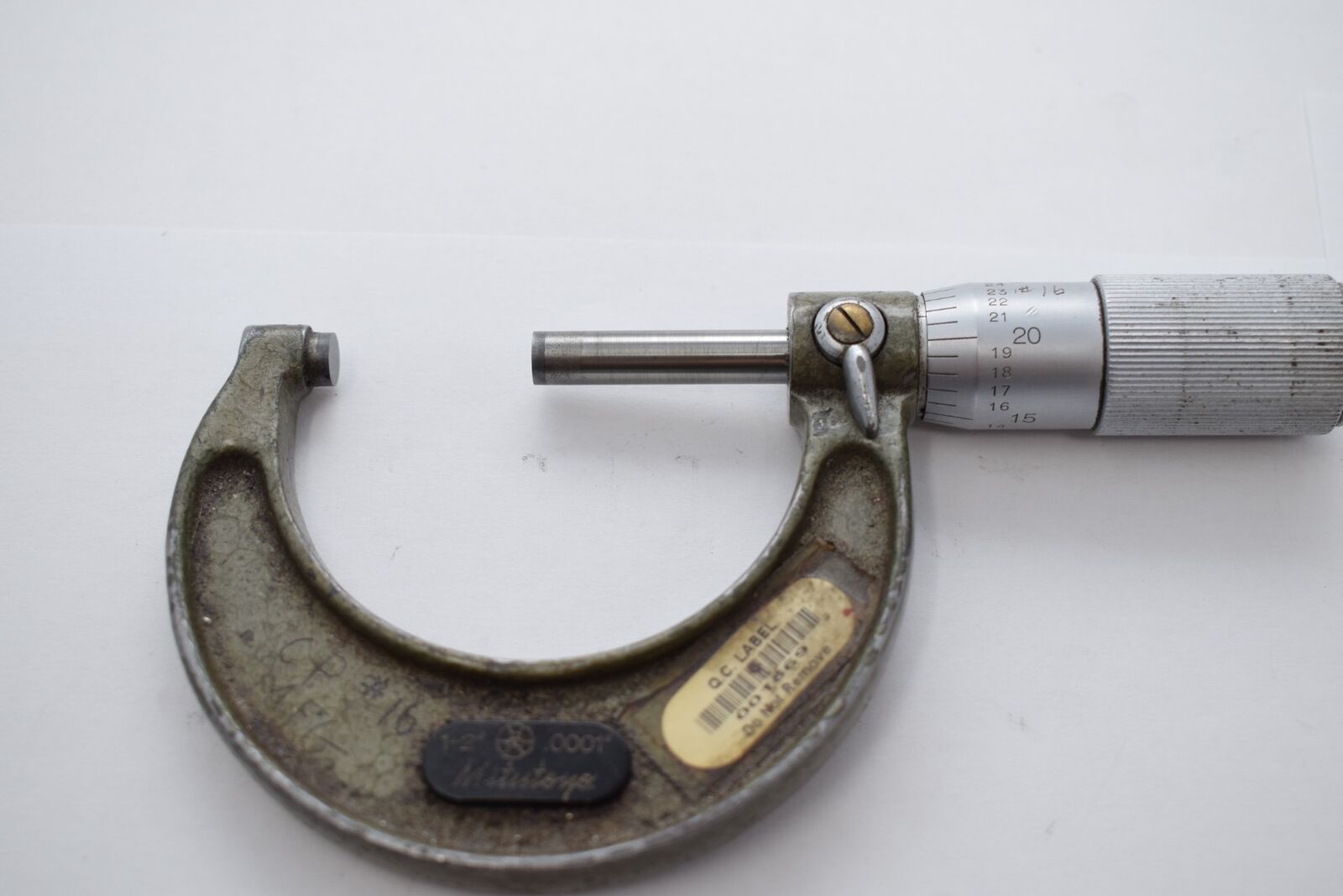 Mitutoyo 103-136 Mechanical Micrometer w/Friction Thimble 1-2'' .0001''