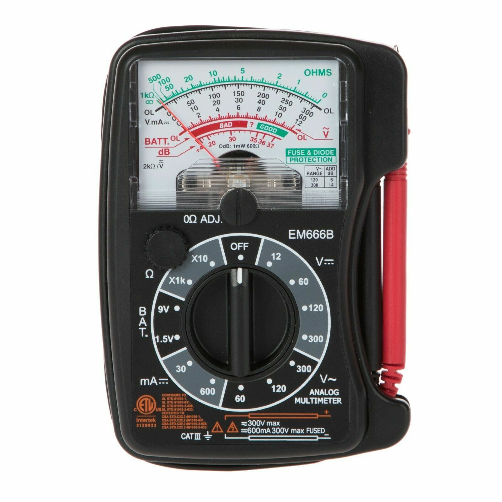 Handy Man Tool Electric Circuits and Power Outlets Analog Multi-meter Tester