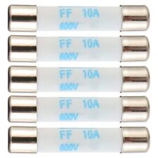 Digital Multimeter Fuse 10A 600V DC Fast Acting Nickel-Plated Brass Ceramic F... picture