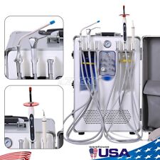 Dental Mobile Portable Delivery Unit Treatment Air Compressor Syringe Suction 4H picture