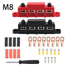 Red And Black Pair 4 Post Busbar Bus Bar Power Distribution 12V 300A 3/8