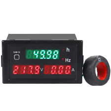 AC 80-300V 100A 45-65Hz Digital Voltmeter Frequency Volt Amp Time Panel Meter    picture