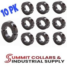 1-3/4” Bore DOUBLE SPLIT STEEL NEW CLAMPING SHAFT COLLAR BLACK OXIDE (10 PCS) picture