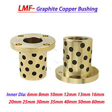 LMF Oilless Graphite Copper Bushing Self-Lubricating Round Flange Linear Bearing picture