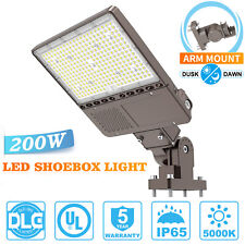 200W LED Parking Lot Lights w/ Photocell 28,000LM Outdoor Commercial Flood Light picture