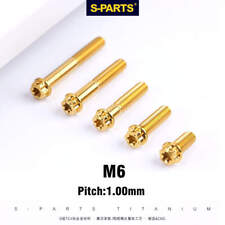 M6 x10mm-120mm Standard Titanium Flange bolts screws Gold for motorcycle picture