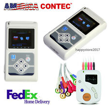 US Stock 3/12 Channel Dynamic ECG Holter 24/48  Hours EKG Recorder +Software  picture