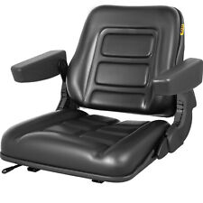 VEVOR Universal ForkliftSeat PVC TractorSeat Foldable w/Armrests & Safety Switch picture