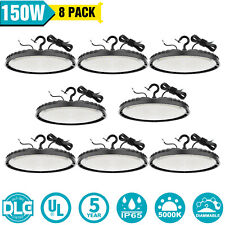 8Pack 150W UFO LED High Bay light Industrial Warehouse Commercial Lights Fixture picture