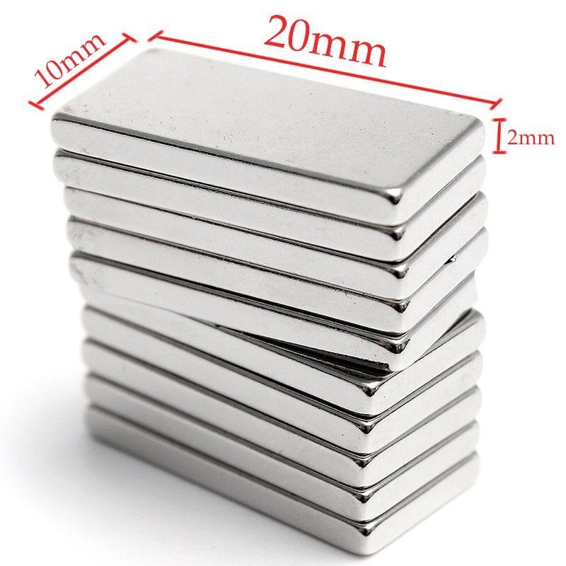 10/20/50/100pcs Super Strong Block Fridge Magnets Rare Earth Neodymium 20x10x2mm