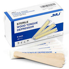 JMU Sterile Wooden Tongue Depressors 6'' Senior Craft Tattoo Sticks 100-5000pcs picture