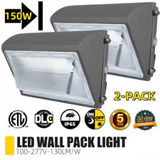2pcs 150W LED Wall Pack Light Daylight Dusk to Dawn Photocell Outdoor Wall Light picture