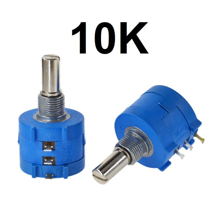 10K Ohm Rotary Potentiometer Pot 10 Turn Variable Dial Resistor