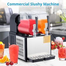 Commercial 110V 370W Double Tanks 8L Frozen Drink Slushy Maker Smoothie Machine picture