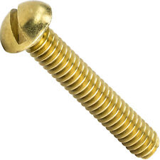 8-32 Brass Round Head Machine Screws Bolts Slotted Drive All Lengths Available picture