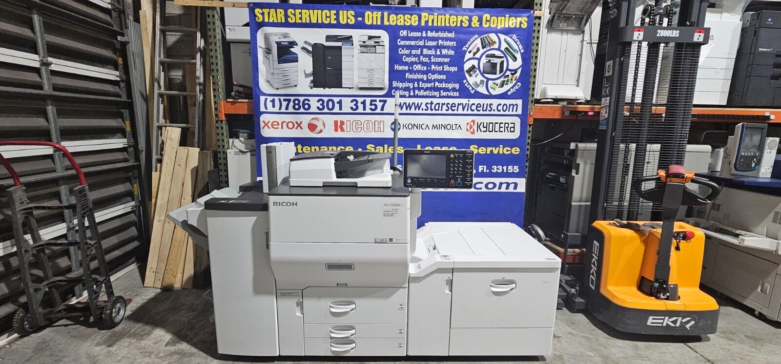 Ricoh Pro C5200S Color Laser Production Printer Booklet ,Fiery, LCT  65ppm, 
