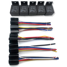 5-Pack DC 12V 30/40 Amp Car SPDT Automotive Relay 5 Pin With Harness Socket Set picture