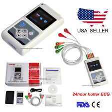 FDA TLC5007  3-Lead ECG Holter 24 hour Recorder Monitor Sync Analyzer Software  picture