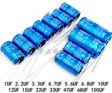 10Pcs 100V Non-Polarized Electrolytic Audio Axial Lead Capacitor 1 2.2 68-100uF picture