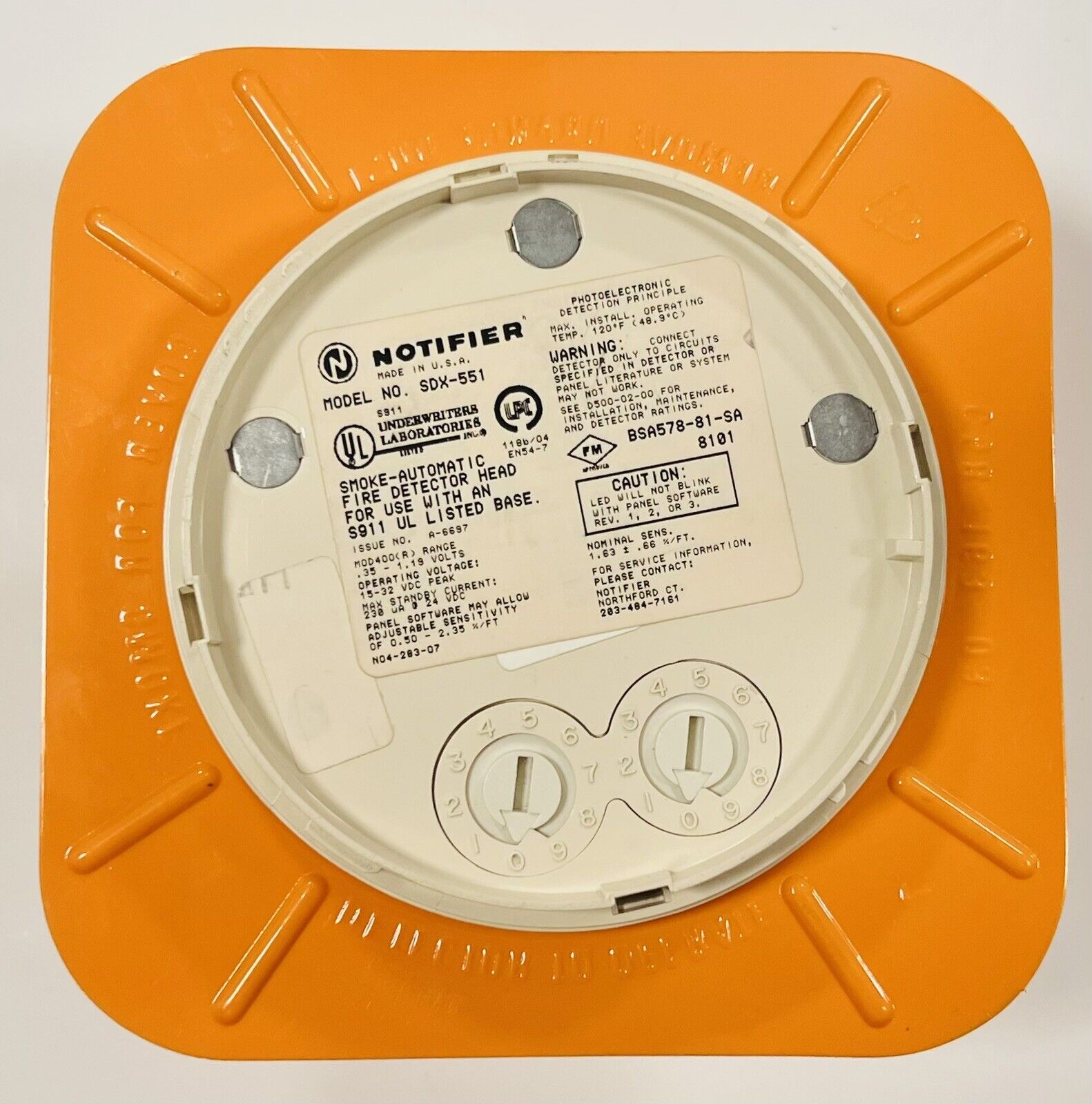 Notifier SDX-551 Photoelectric Smoke Detector  NEW No BOX