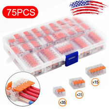 75pcs 221 Wago Electrical Wire Connector Terminal Blocks Clamp Cable  2/3/5 picture