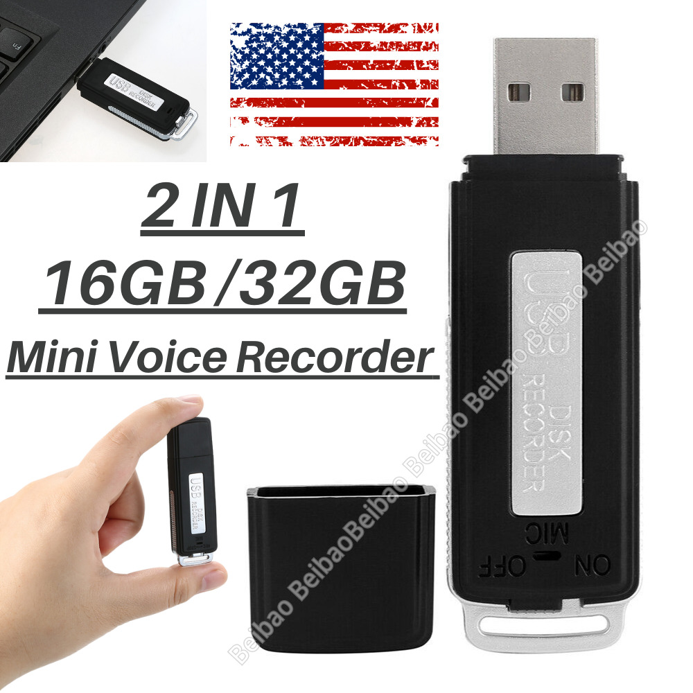 Mini Spy Audio Recorder Voice Activated Listening Device Microphone Sound MP3