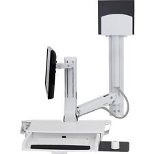 Ergotron 45-595-216 SV Sit-Stand Combo System with Medium CPU Holder White picture