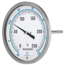 ASHCROFT 50EI60E Dial Thermometer,Every-Angle,6 in Stem 33HT88 picture