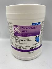 Brand New Sealed Ecolab® Disinfectant 1 All-In-One Wipes  220 ct Canister NR FS picture