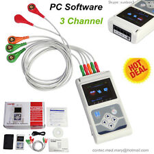 USA Fedex 3 Channel ECG/EKG Holter Monitor System 24 hours USB Software,CONTEC picture